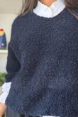 Lola Boucle Slouch Knit Navy